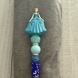 Blue Princess Beaded Pen